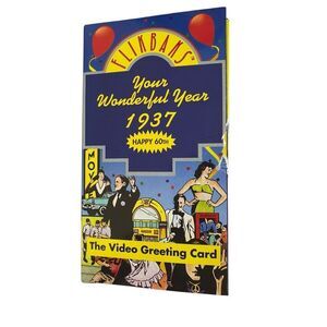 Flikbaks VHS 1937 Your Wonderful Year Happy 60th Birthday Video Greeting Card